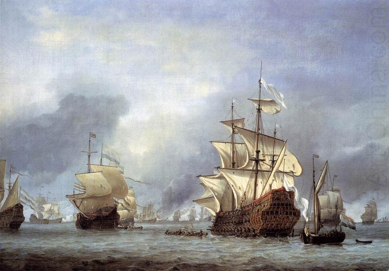 willem van de velde  the younger The Taking of the English Flagship the Royal Prince china oil painting image